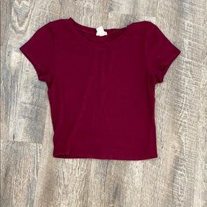 Bozzolo maroon crop tee